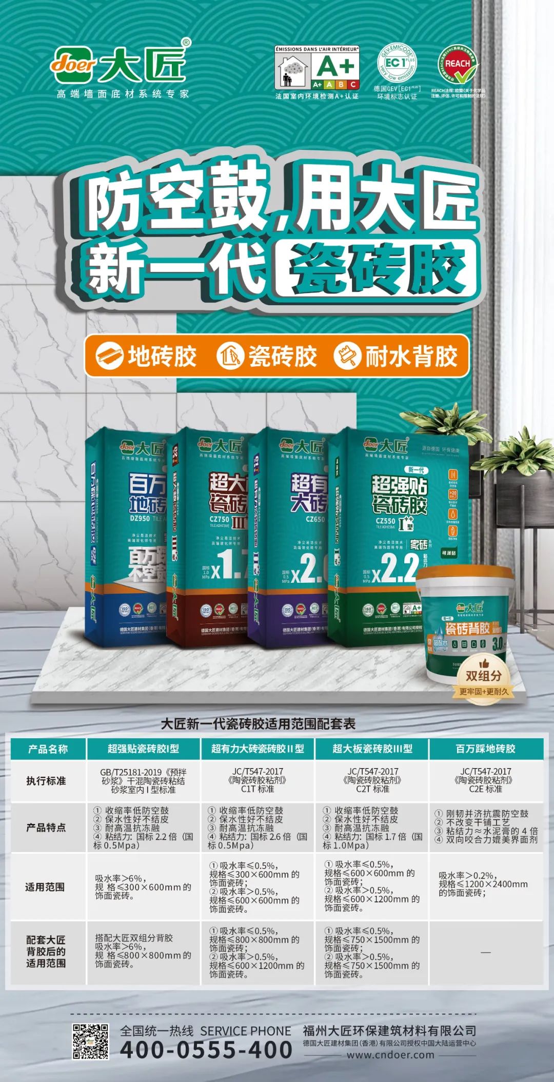 大匠瓷磚膠，助力品質(zhì)家裝